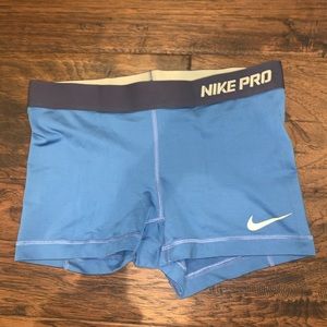 Blue Nike Pro Spandex